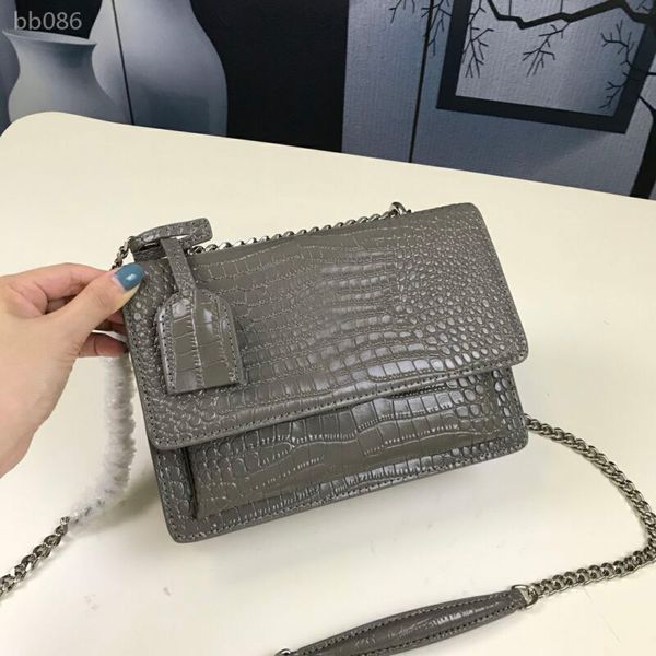 

women bags fashion medium bags soft crocodile embossed leather handbag bag women style 4 colors shoulder bag women messenger bag type3