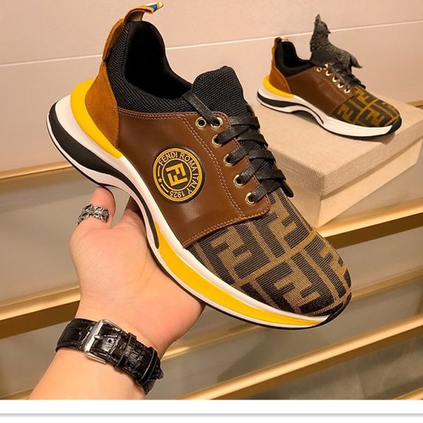 

037 men's designer casual sports shoes, fashion brand outdoor casual shoes, original box packaging fast delivery, Black