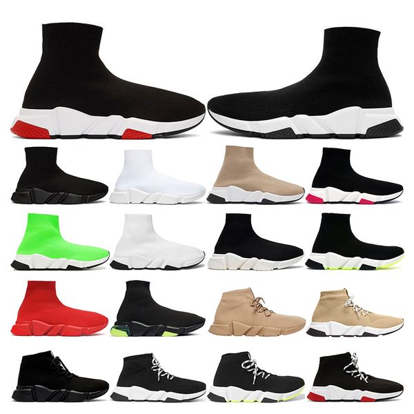 

2020 new sock shoes platform mens sneakers beige yellow fluo black pink whit red neon flat fashion womens vintage sports fashion size 36-45