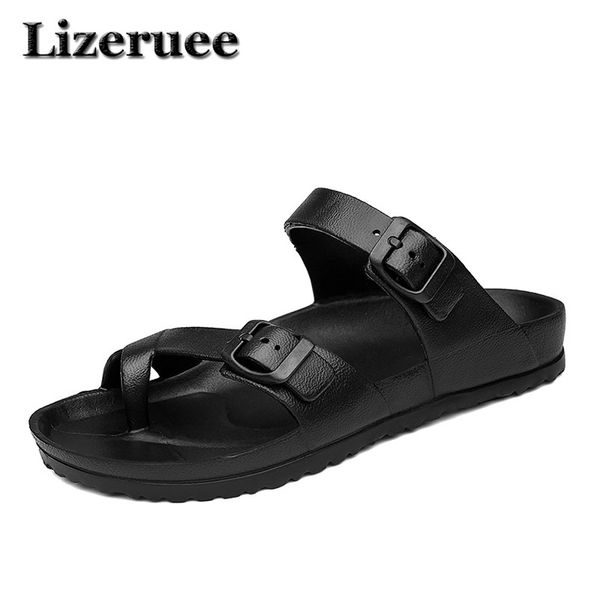 

новый 2020 лето eva массаж мода сандалии мужские вьетнамки повседневная патч дышащий мужчины sandalias hombre пляжные тапочки me110, Black