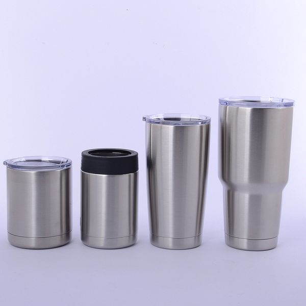 

30 20 12 10 OZ Дизайнер Красочных чашки вакуум нержавеющей сталь двухслойная Открытый Кружок кофе Кружка с крышкой DHL