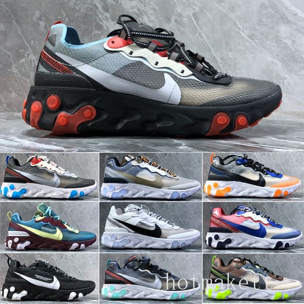 

2019 new react element 87 undercpver x upcoming men fashion luxury designers women shoes running sports sneakers shoes g55-e, Black