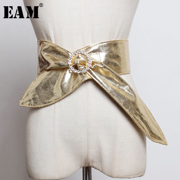 

eam] pu leather multicolor bandage bow split long wide belt personality women new fashion tide all-match spring 2020 1n452, Black;brown