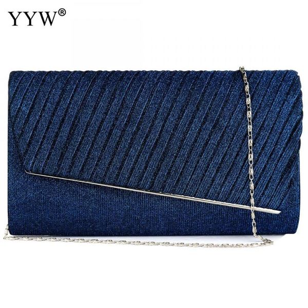 

blue clutch evening bag with chain crossbody bags for women 2020 fashion wedding party luxury clutches and purse female sac