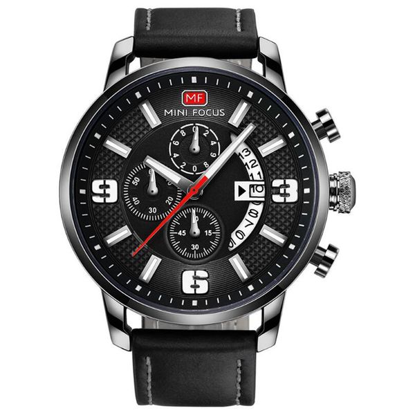 

relogio masculino watches men fashion sport stainless steel case leather band watch quartz business watch reloj hombrewatch, Slivery;brown