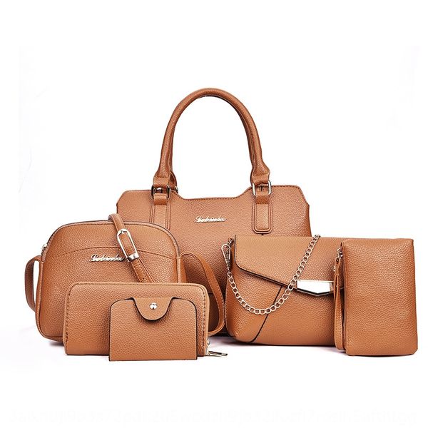 

2020 new six-piece fashionable single shoulder cross women's hand hand simple fashion all-match hand bag mother bag, White