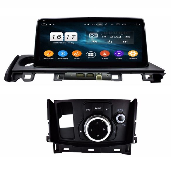 

4gb+64gb px6 dsp 10.25" android 9.0 car dvd radio gps head unit for mazda 6 2017 2018 bluetooth 5.0 wifi usb mirror-link carplay