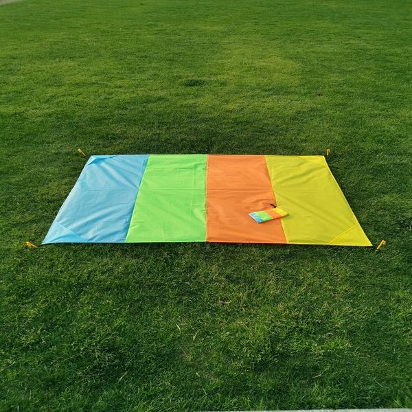 

travel camping dining nylon waterproof convenient pocket picnic lawn waterproof moisture-proof plaid meal meal mat beach mat