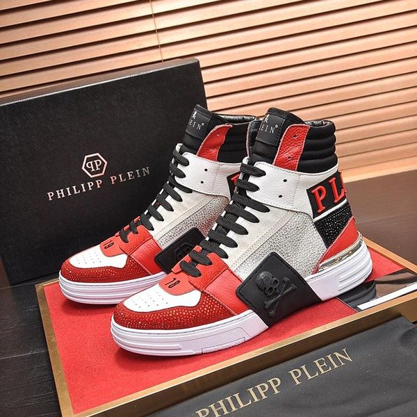 

new new mens shoes casual style with box flats platform breathable fashion comfortable round toe chaussures pour hommes phantom kick $hi -to, Black