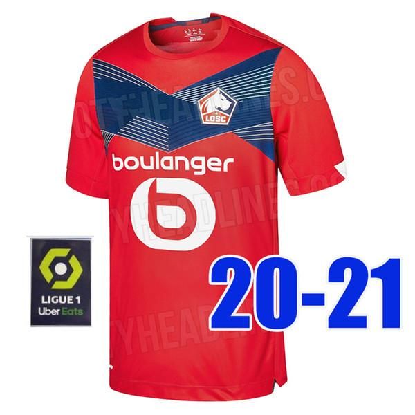 

thailand quality 20 21 lille soccer jersey 2020 2021 home osimhen remy ikone sanches andre araujo bamba football shirt men + kids, Black;yellow