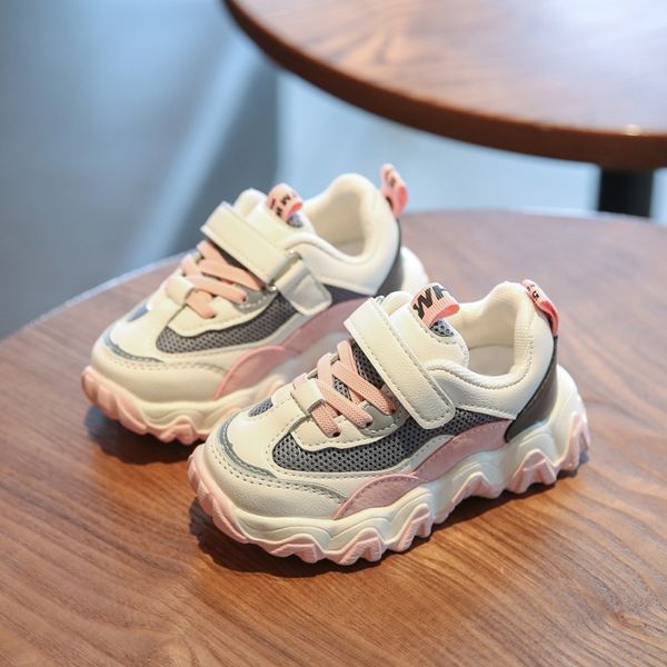 

baby children's boy's children's girl's autumn 2020 new single baby shoes breathable mesh casual mesh shoes, Black