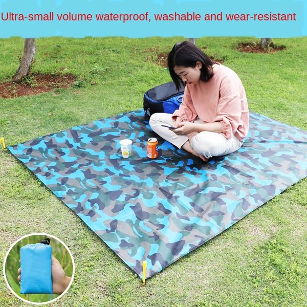 

mini pocket picnic straw meal meal waterproof and dirty outdoor straw portable camping moisture-proof mat oversized picnic mat