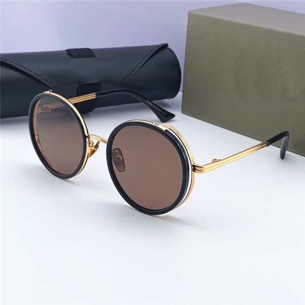 

new fashion sunglasses male design retro sunglasses s532 classic style round full frame frame uv400 protective sunglasses, White;black