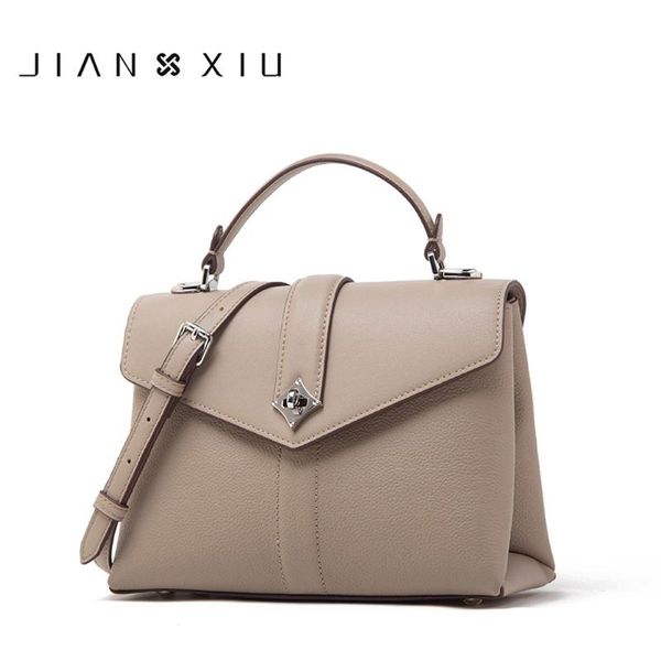 

jianxiu brand genuine leather bag luxury handbags women bags designer shoulder crossbody lychee texture cowhide tote bag 3 color