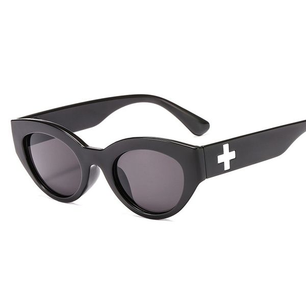 

2020 new cat eye sunglasses of women fashion uv400 sun glasses gradient lens plastic female eyewear, White;black