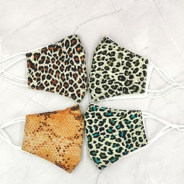

new fashion cotton leopard print face masks washable dustproof respirator riding cycling ahb67