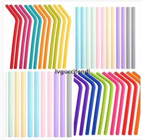 

silicone straw food grade 24 styles foldable silicone drinking straw travel collapsible straight curved straw party bar accessories