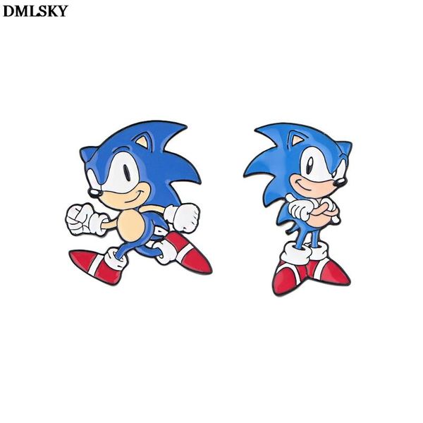

dmlsky anime cute metal enamel pins and brooches for women men lapel pin backpack hat badge kids gifts m4462, Gray