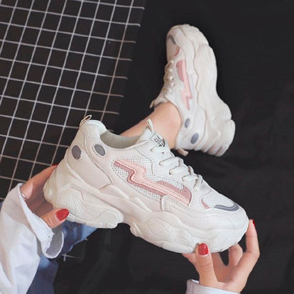 

autumn женская обувь 2020 новая мода диких повседневная обувь студентов толстым дном увеличился спорт, Black