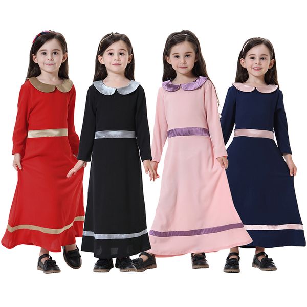 

summer vestidos girl children abaya dubai kaftan arabic turkey muslim kids hijab dress caftan marocain ramadan tesettur elbise