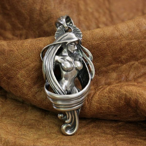 

925 sterling silver long hair angel pendant mens punk pendant ta215 jp