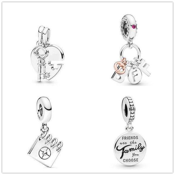 

2019 new winter 100% 925 sterling silver dangle charm bead fits european pandora jewelry bracelets necklaces & pendants, Black