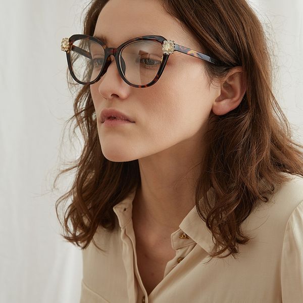 

97569 fashion frame women's frame with myopia men's ultra light myopia glasses optical glasses, Silver