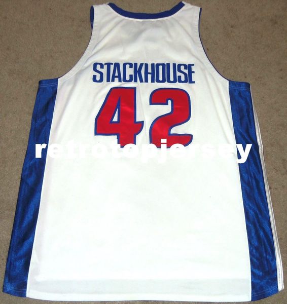 

new jerry stackhouse #42 sewn nk jersey sewn mens vest size xs-6xl stitched basketball jerseys ncaa, Gray