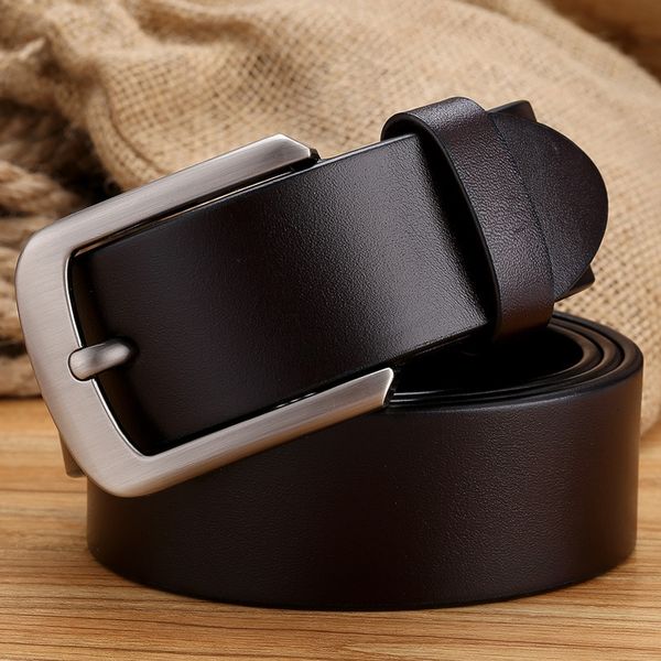 

layer cowhide men's genuine leather lengthened cowhide men's genuine leather belt large size leisure youth fashionable belt, Black;brown