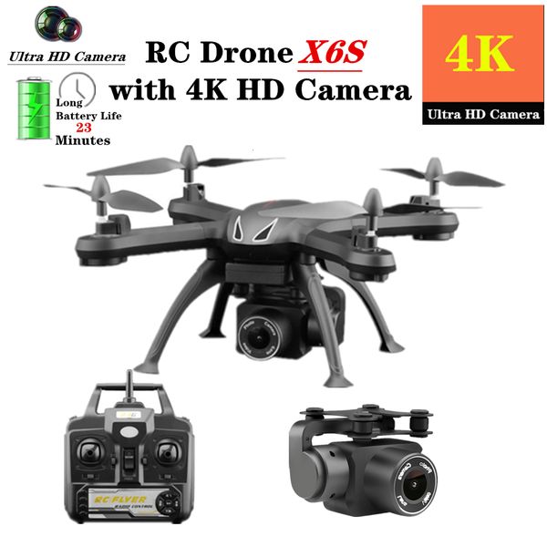 

x6s rc drone with 720p/1080p/4k hd camera professional aerial pgraphy quadcopter fixed heigh dron toy vs sg106 sg901