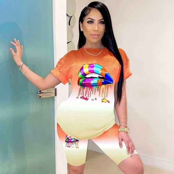 

2 pieces women's sets 2020 women summer two pieces sets tracksuits short sleeve t-shirt shorts suit night fitness sporty outfits, Gray