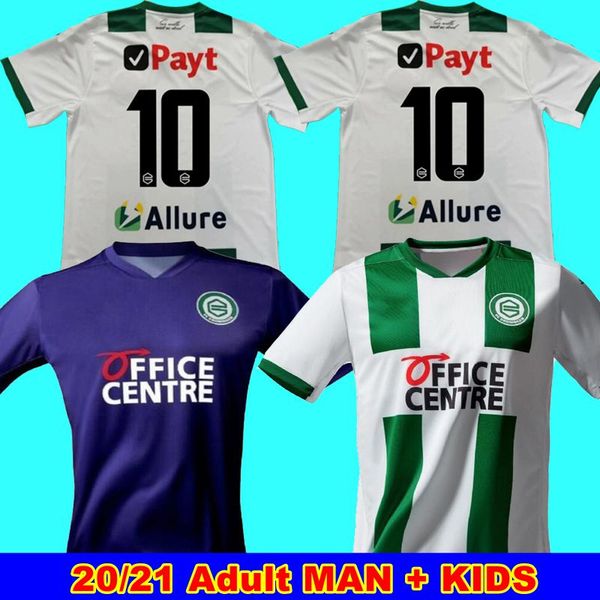 

20 21 fc groningen soccer jerseys home away robben 2020 2021 groningen deyovaisio zeefuik daishawn redan football shirts man + kids, Black;yellow