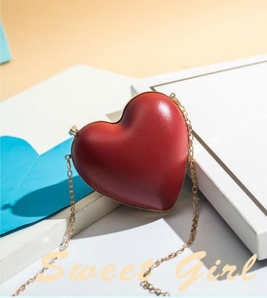 

Casual Female Bags Mini Bags Heart Shape Cute Girl New Arrival Best Selling Party Plain Attraction Sac Pu Leather Fashion Shoulder Bag