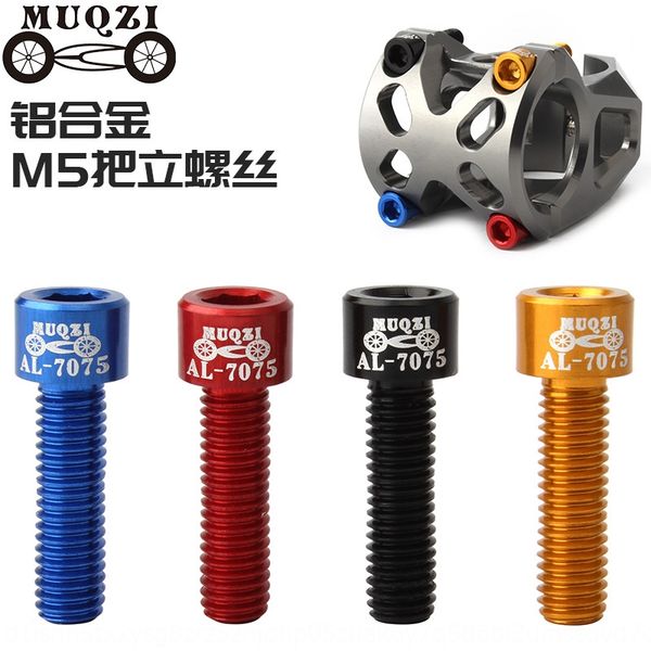 

muqzi handle riser bicyclescrew bicycle 7075 mountain dead-flying road folding bicycle m5 18 screw