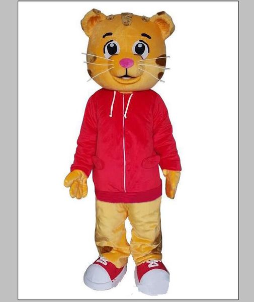 2020 Großhandel Daniel Tiger Maskottchen Kostüm für Erwachsene Tier große rote Halloween Karneval Party