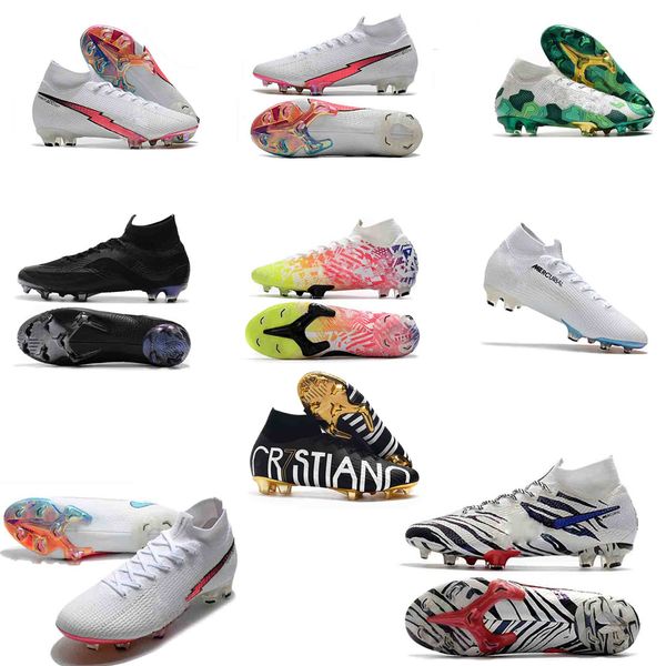 

original crampons football boots cr7 13 elite 360 mercurial superfly v fg soccer shoes c ronaldo 7 nuovo white pack mens soccer cleats