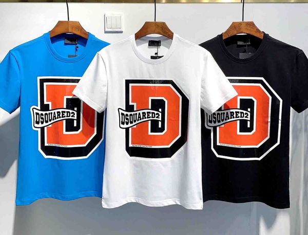 

2020 spring and summer new cotton printing short sleeve round panel collar t-shirt black white men clothing t980, White;black