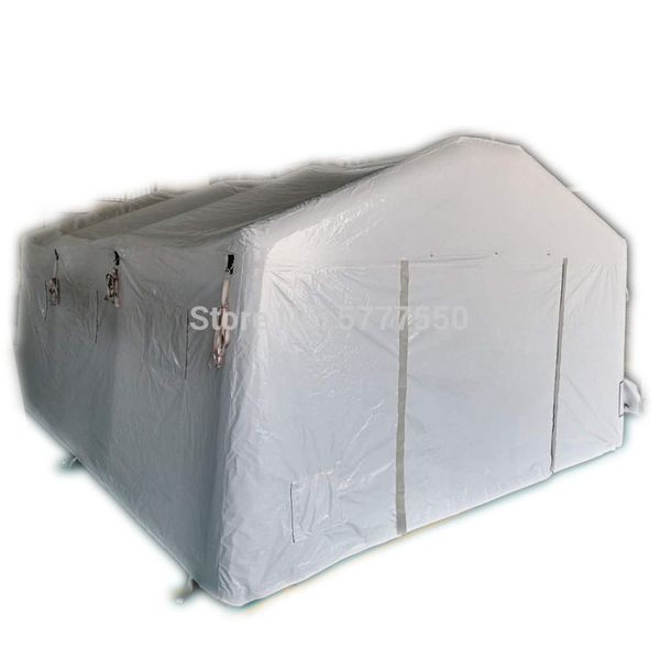 

outdoor white airtight tent oem size pvc relief effort inflatable tent 4 m width and 5 m length for camping