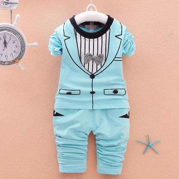

kids sport suits toddler boys clothes children clothing set boy clothes sets kids tracksuit baby t-shirt pants 2 pcs, White
