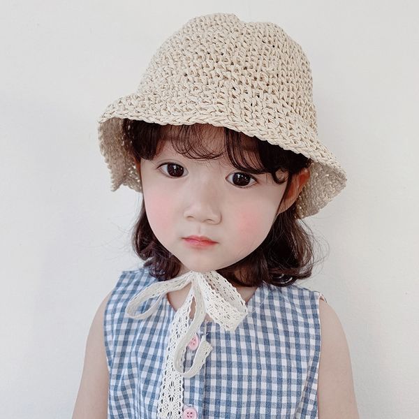 

2020 children beilei baby girl straw princess hat baby girl straw hat, Yellow