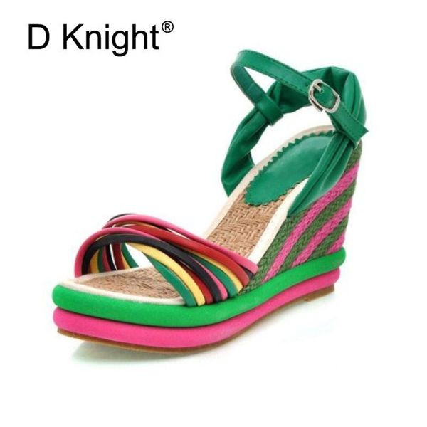 

platform sandals wedges shoes for women strappy high heesl sandal women bohemia sandals sweet color block lady beach shoes, Black