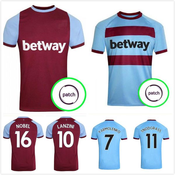 

2021 west трикотажные изделия футбола 125 лет ham 2020 2021 united noble haller андерсон lanzini антонио home away мужчины дети kit футбол р, Black;yellow