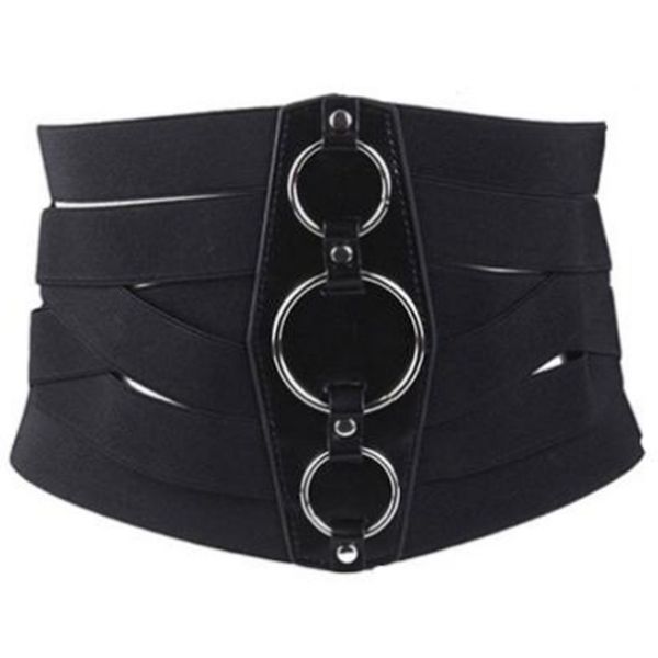 

black ring decoration super loose tight belt girls woven casual girdle fashion waist, Black;brown
