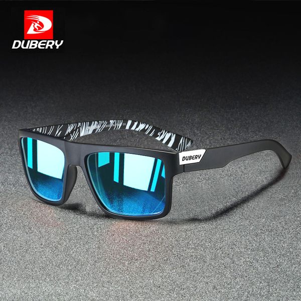 

dubery mens sport polarized sunglasses outdoor square sun glasses for men mirror driving uv400 windproof eyewear shades male, White;black