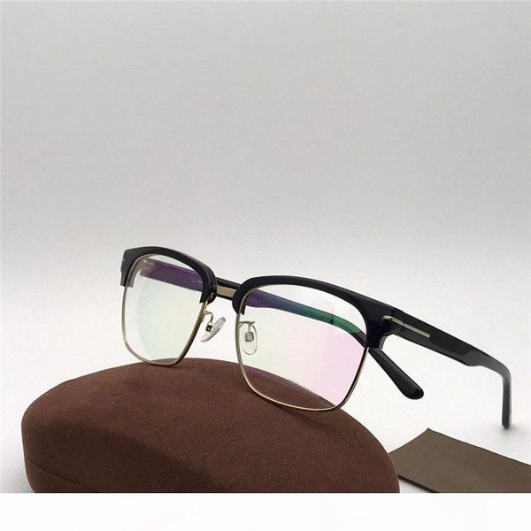 

new fashion women brand designer optical glasses 5585 cat eye half frame hd lens fashion show design summer style with box, Black