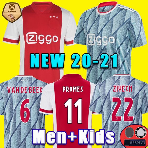 

20 21 аякс прочь футбол джерси промес alvarez аякс 2020 2021 camiseta де fútbo van de beek тадич ziyech футбола shirt men kids наборы унифор, Black;yellow