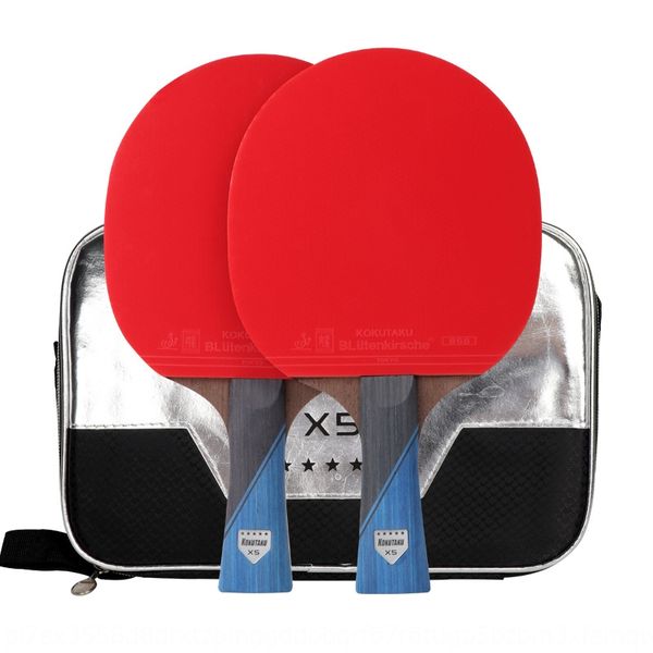 

kokutaku five-star table tennis 2-piece suit for beginners table tennis three-ball horizontal racket direct racket