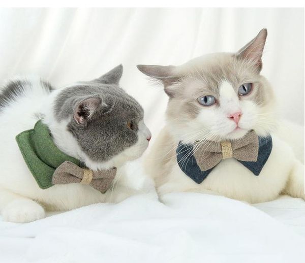 2020 новый продукт утолщенной животное воротник новый большой галстук удобные войлок ткань кошка воротник малого и среднего ошейник животное треугольник шарф войлок