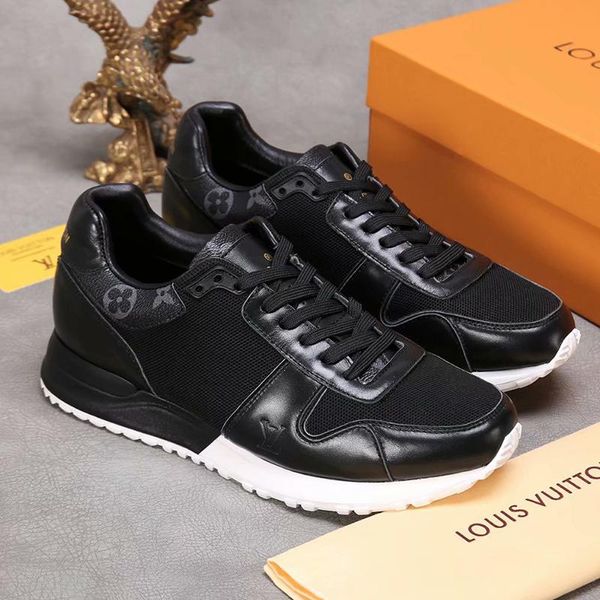 

run away sneaker mens shoes autumn and winter comfortable footwears chaussures pour hommes casual fashion leather style lace -up men shoes, Black