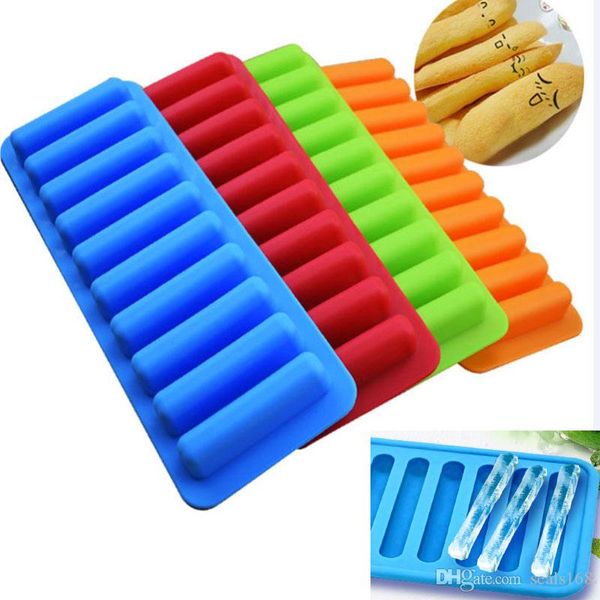 

reusable ice cream tools popsicle holder 10 cube tray e mould for water bottle pudding jelly chocolate cookies mold hh9-2140
